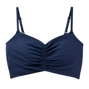 All In Motion Women's Everyday Soft Light Support Ruched Sports Bra Navy Blue XL